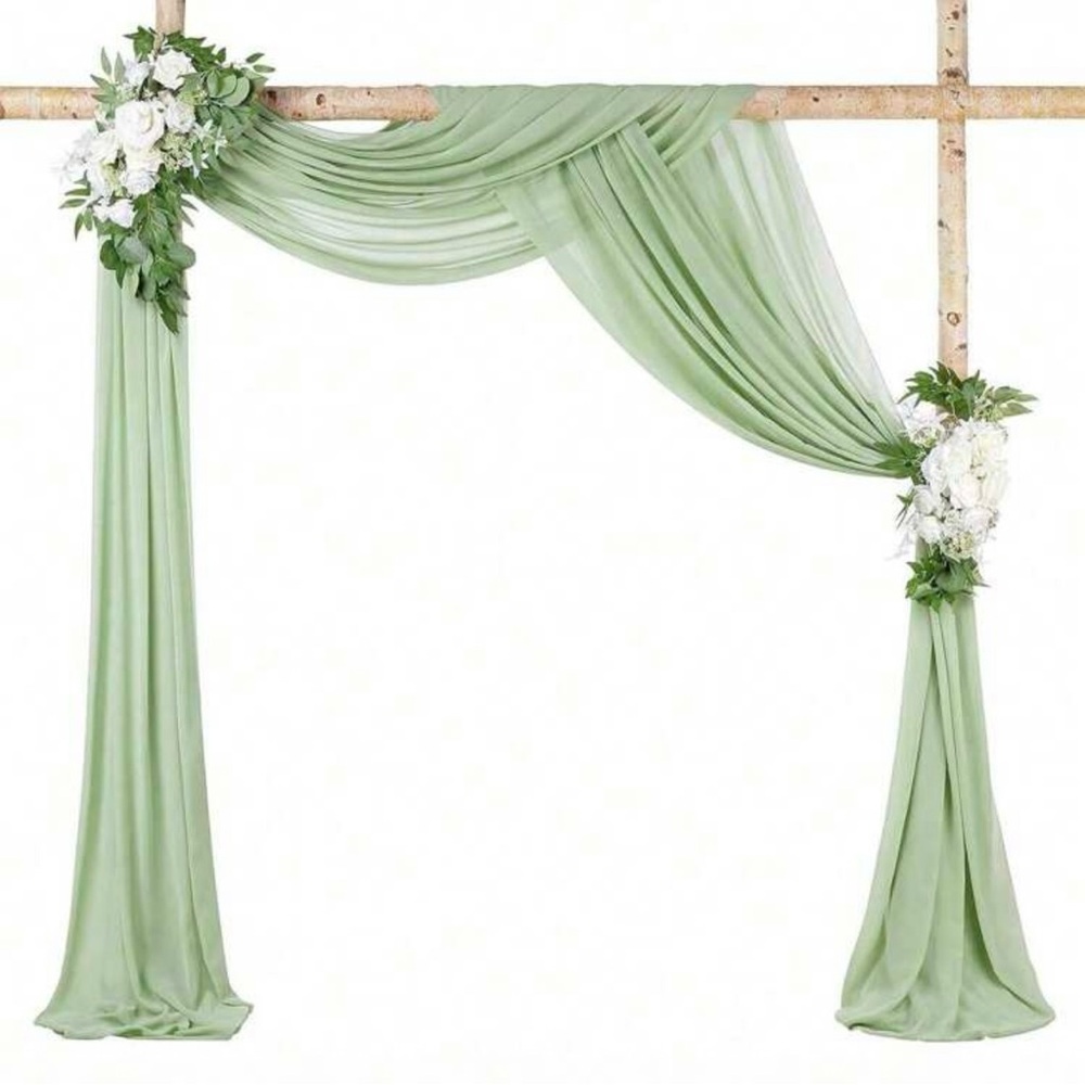 Like New | Sage Green | Draped Fabric for Archway | 29.5x236”
